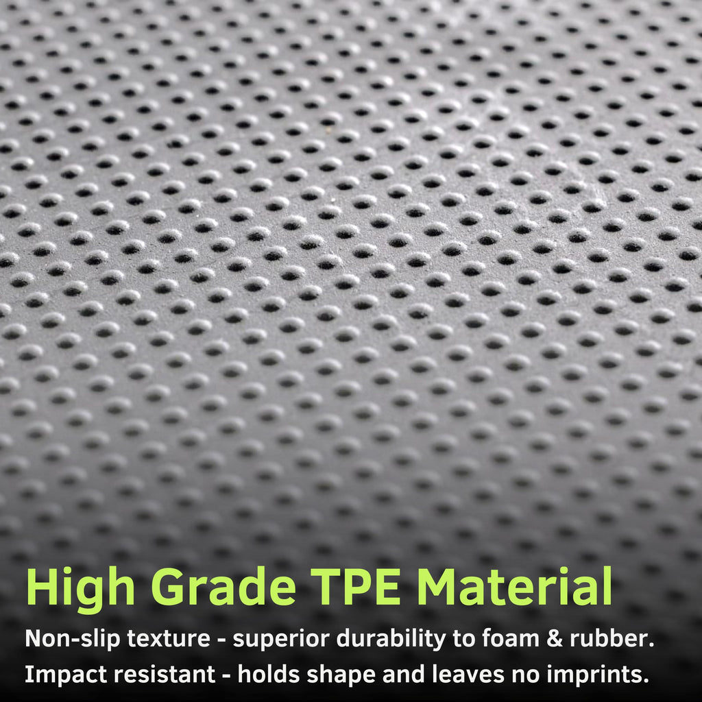 Baselayer CORE Series Interlocking Floor Tiles - Durable ½ in TPE (Rubber Like, NOT Foam, no Odor) - Gym Flooring for Stretching, Yoga, Pilates - Gray, 30 SqFt (12 Pack) - Made in USA