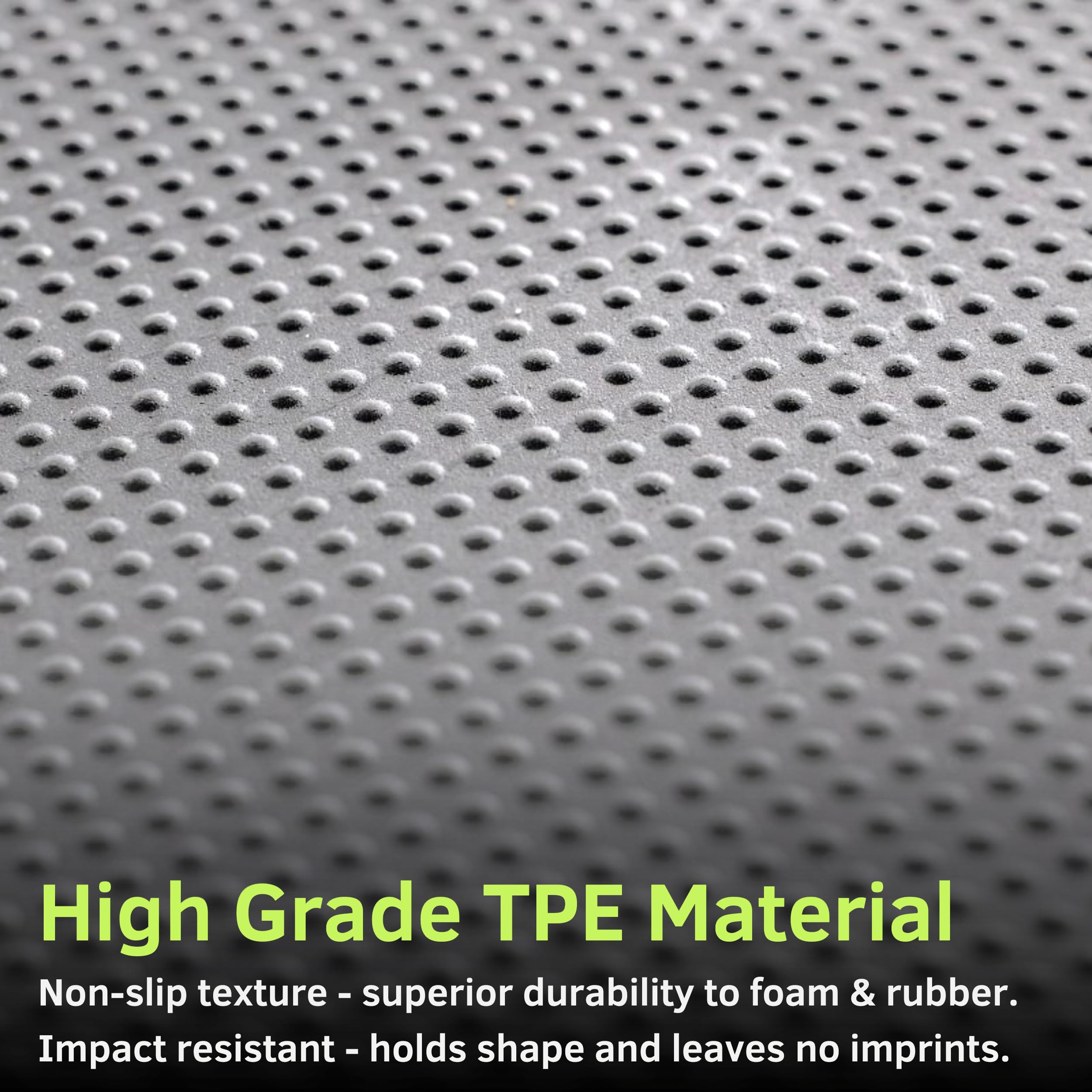 Baselayer CORE Series Interlocking Floor Tiles - Durable ½ in TPE (Rubber Like, NOT Foam, no Odor) - Gym Flooring for Stretching, Yoga, Pilates - Gray, 30 SqFt (12 Pack) - Made in USA