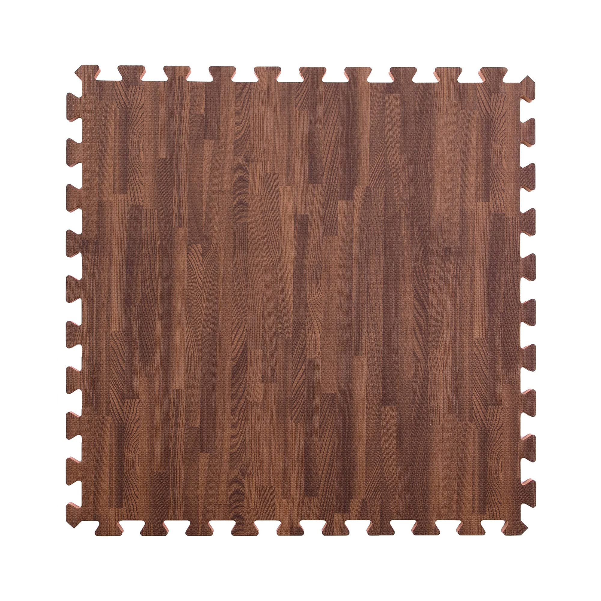 IncStores Premium Soft Wood Print Foam Flooring Tiles | Interlocking Foam Tiles for Home, Gym, Training and Yoga | 5/8" - Dark Oak, 144 Square Feet