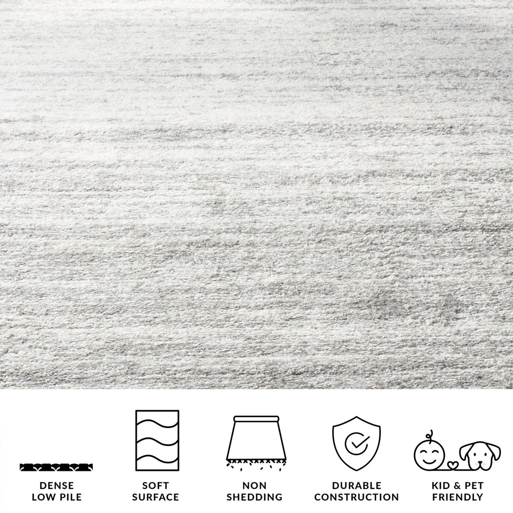 SAFAVIEH Area Rug 10x14 - Adirondack Collection - Large - Ivory & Silver, Modern Ombre Design, Non Shedding & Easy to Clean, Ideal for Living Room, Bedroom, Office, Dining Space (ADR113B)