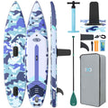 ZLX 11'6" Extra Wide Inflatable Paddle Board, Touring Stand Up Paddleboard, Fast-Tracking SUP for Long-Distance, Stable Center Fin, Portable Backpack & Accessories for Adults, 500lb/3 People/Family