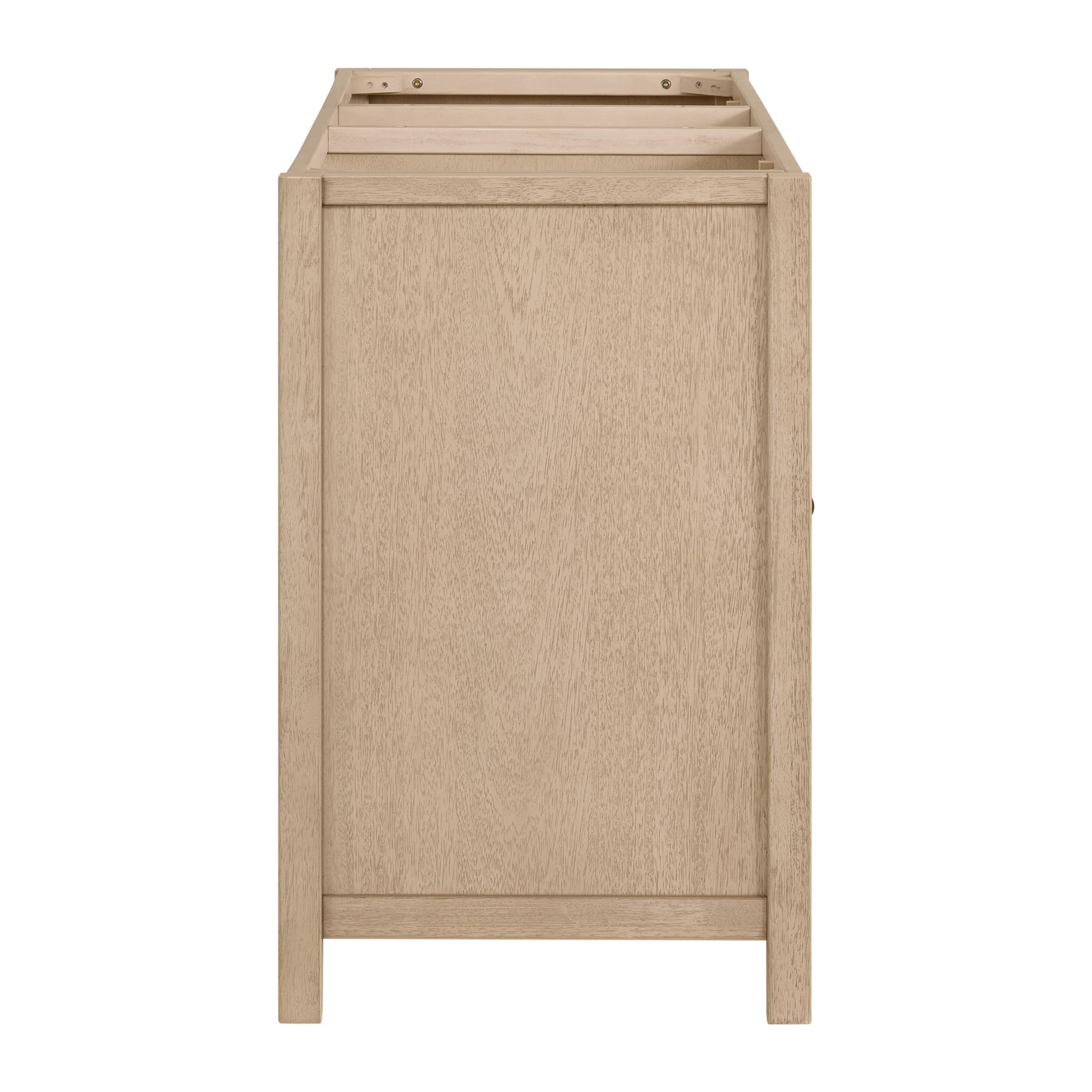Alaterre Furniture Lucca Bathroom Vanity - Freestanding Cabinet Without Sink - 60 Inch Wood Bathroom Vanity with Soft-Close Doors and Three Drawers - for Double Sink Cabinet (Natural)