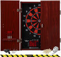 Viper Neptune Electronic Dartboard with Cabinet, 15.5 in Regulation Target, 57 Games, 16 Players, 6 Darts Included, Black
