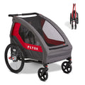Flyer(TM) Duoflex 2 in 1 Bike Trailer and Double Stroller for Toddlers, 1+ Years