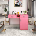 Wall Mount Barber Salon Station, Salon Storage Hair Stylist Equipment Set w,Appliance Holders,Lockable Drawers,Storage Cabinet