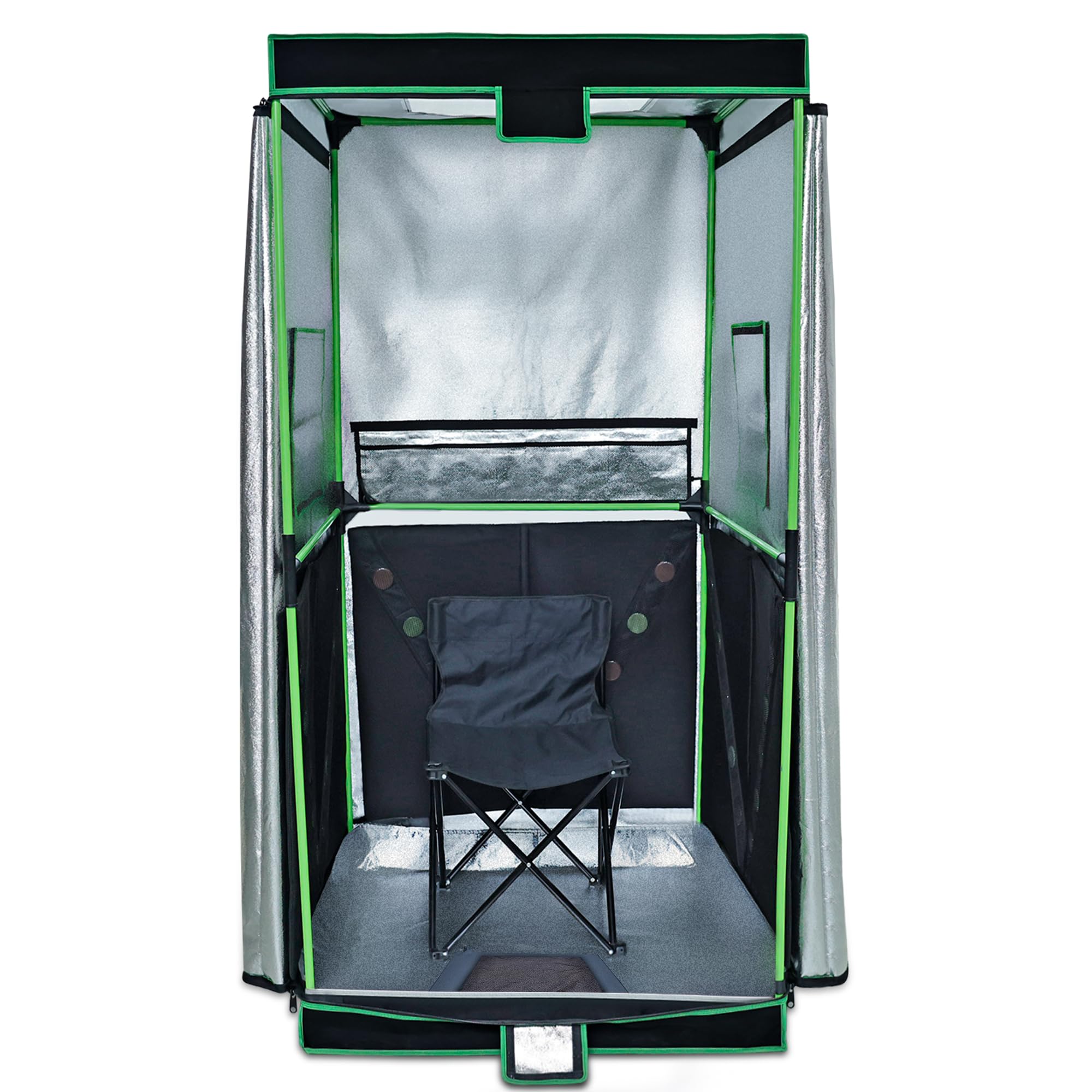 UTK Far Infrared Sauna, Full Size Portable Sauna with Natural Jade for Home Spa, One Person Infrared Sauna with Tourmaline Heating Foot Pad and Portable Sauna Chair for Relaxation Detox (104℉-141℉)