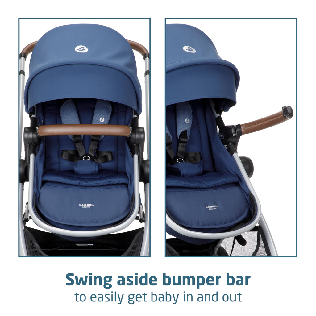 Maxi-Cosi Zelia™ Luxe 5-in-1 Modular - Baby Travel System Car Seat and Stroller, Infant Car Seat and Stroller Combo, Baby Car Seat and Stroller Combo in New Hope Navy