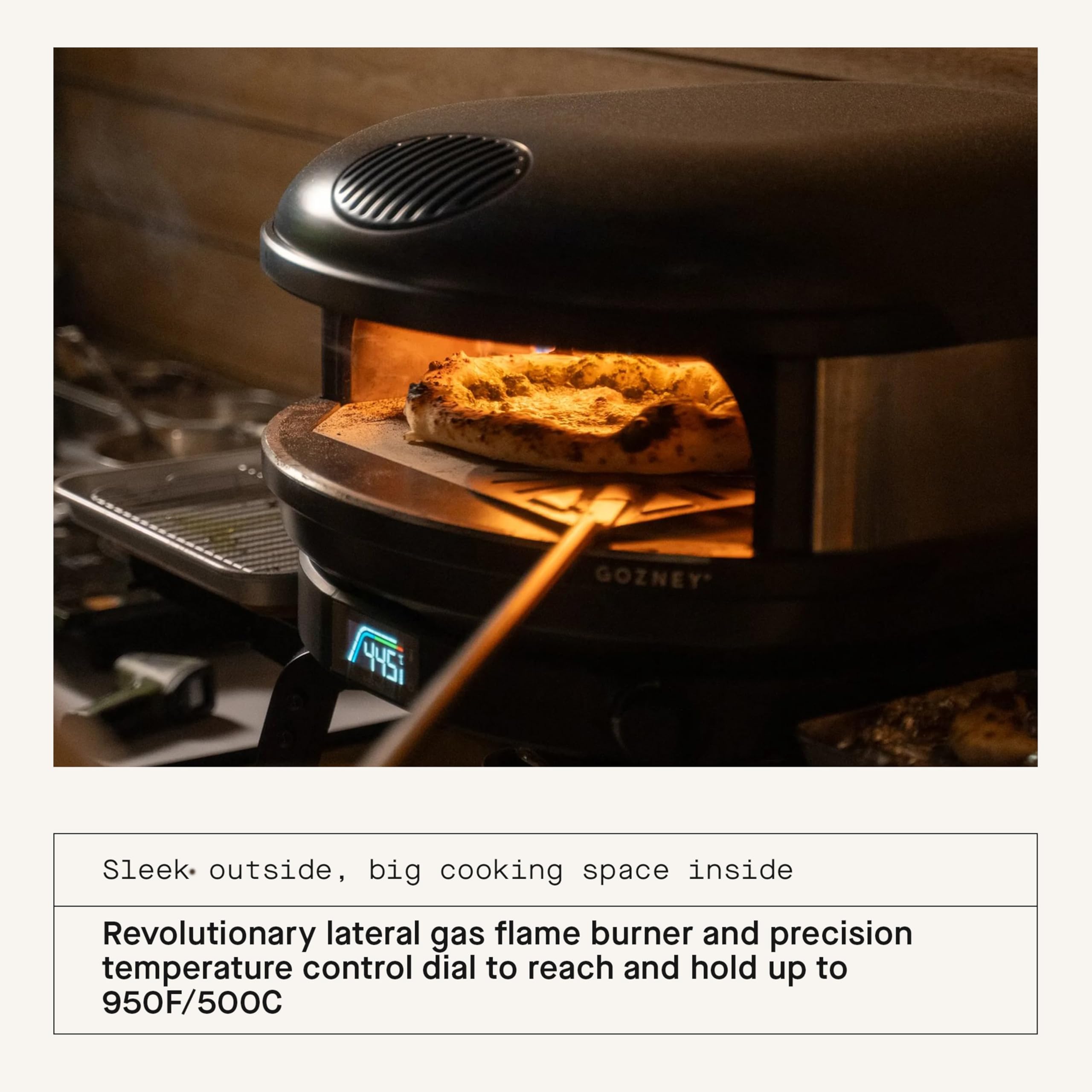 Gozney Arc XL Outdoor Pizza Oven, Propane Gas Pizza Oven, Precision Flame Control, Cooks 16" Pizza in 60 Seconds, Heats up to 950F - Off Black