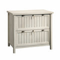 Sauder Costa 2 Drawer Lateral File Cabinet with Lock for Home Office, in Chalked Chestnut