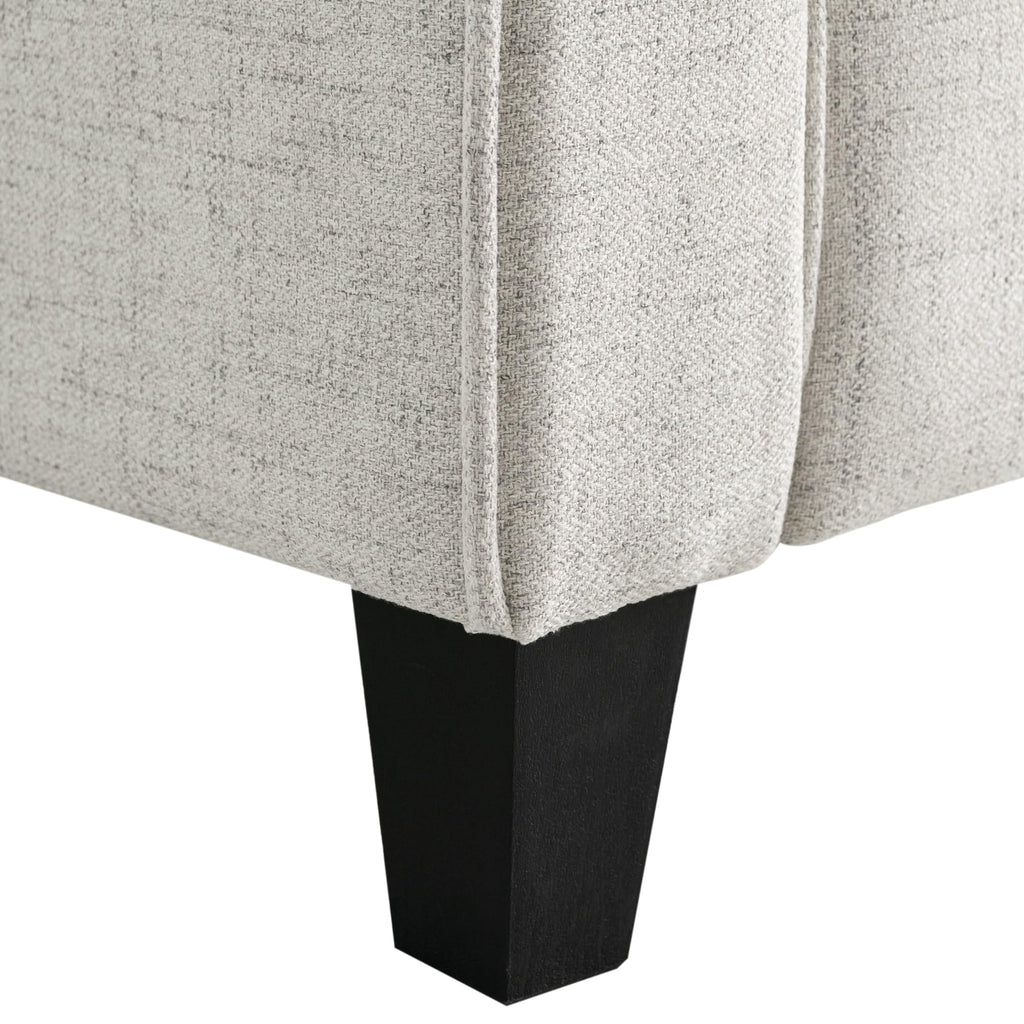 Studio Living Harrington 35.4" Arm Chair, Transitional Modern, Pocket Coil Comfort, Easy Assembly, Woven Fabric, Beige