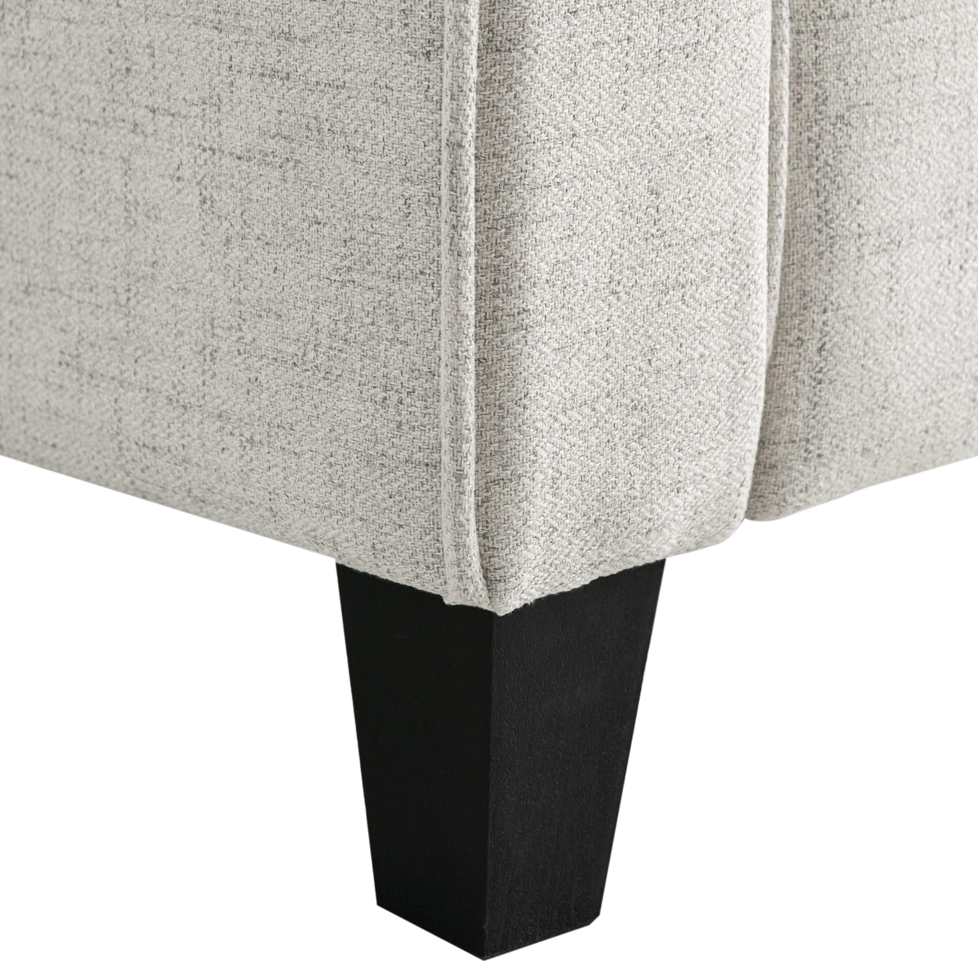 Studio Living Harrington 35.4" Arm Chair, Transitional Modern, Pocket Coil Comfort, Easy Assembly, Woven Fabric, Beige