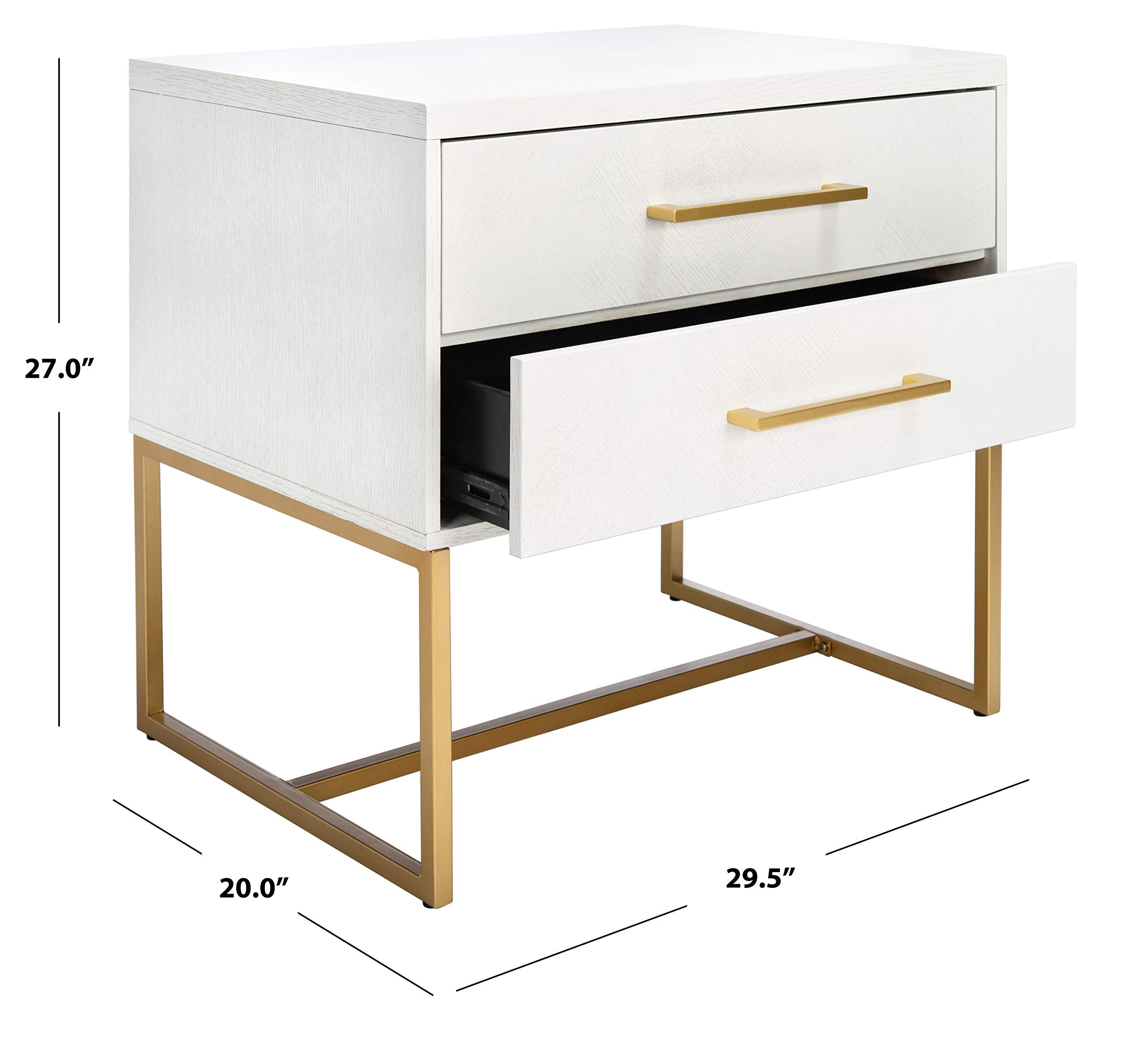 Safavieh Home Collection Estelle White Nightstand