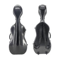 Foyarinal 1/2 Size Cello Case - Lightweight Carbon Fiber Cello Box with Wheels, Adjustable Backpack Straps & Strong Textured Black Finish, Durable Travel Protection for 1/2 Cello