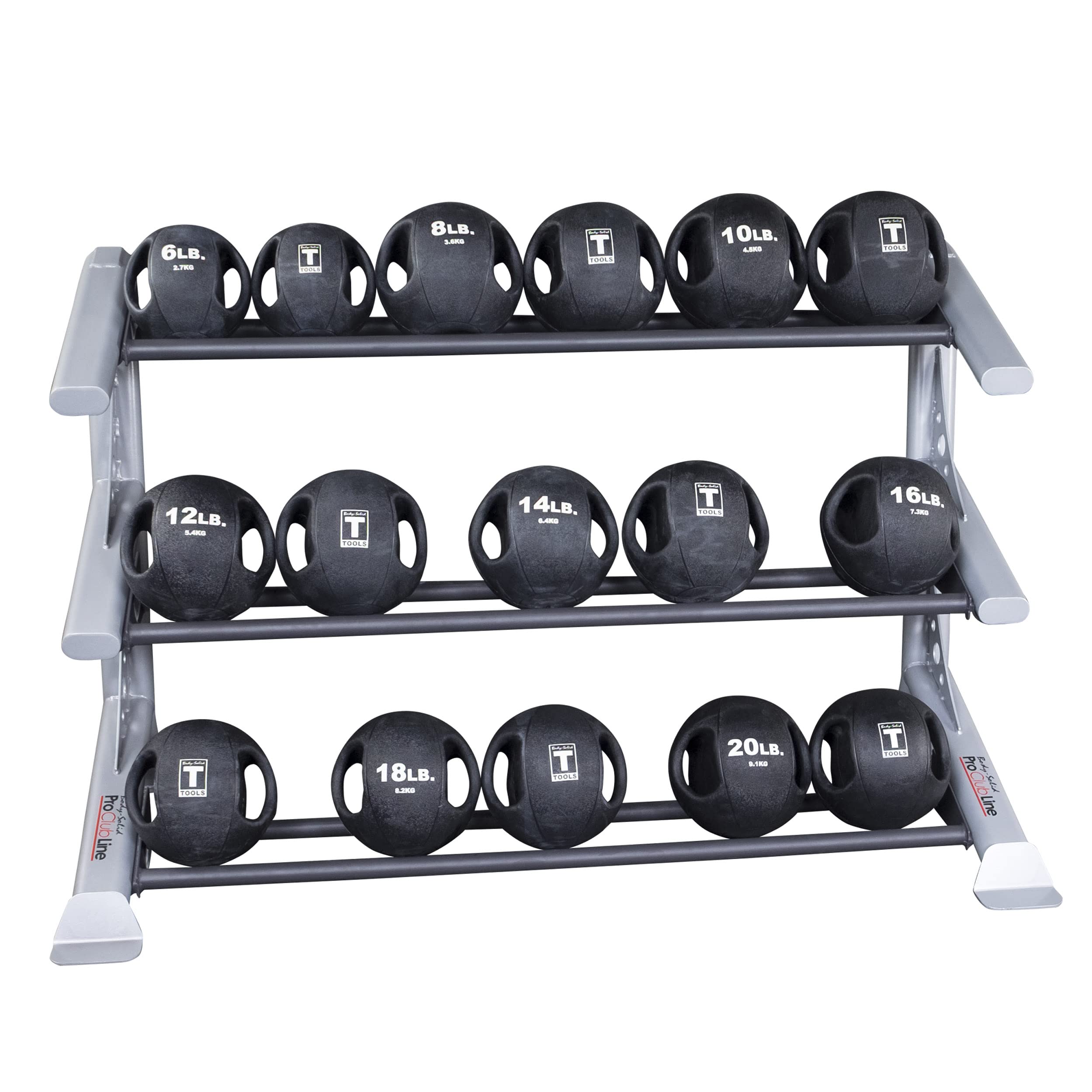 Body-Solid (SDKR1000MB) Pro ClubLine Storage Rack for Dumbbells, Kettlebells and Medicine Balls, Commercial and Home Gym Weight Rack