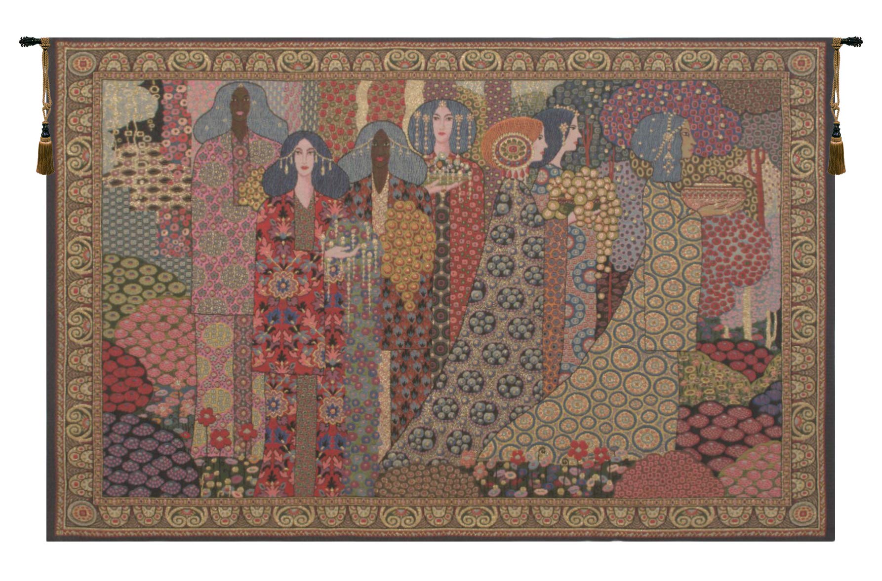 Charlotte Home Furnishings Inc. Aladin Italian Tapestry Wall Hanging 26 X 41 Inch Viscose Cotton And Polyester Blend Wall Art Perfect for Home Decor And Wall Decor By Vittorio Zecchin