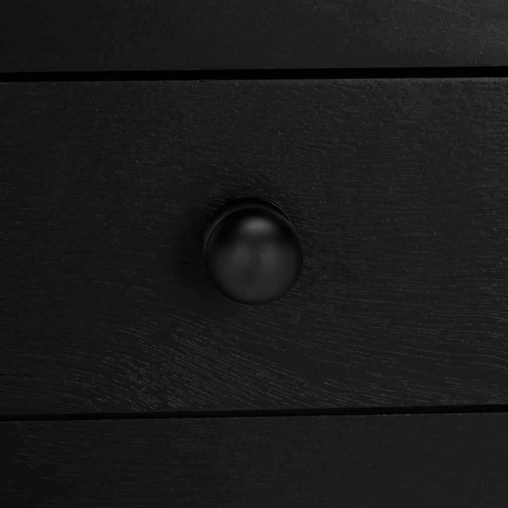 SAFAVIEH Furniture - Haven 2-Drawer Writing Desk - Matte Black - Solid Wood - Classic Storage Design - Ideal for Home Office, Den, Living Room, 42.1" W x 18.9" D x 29.5" H (DSK5715B)