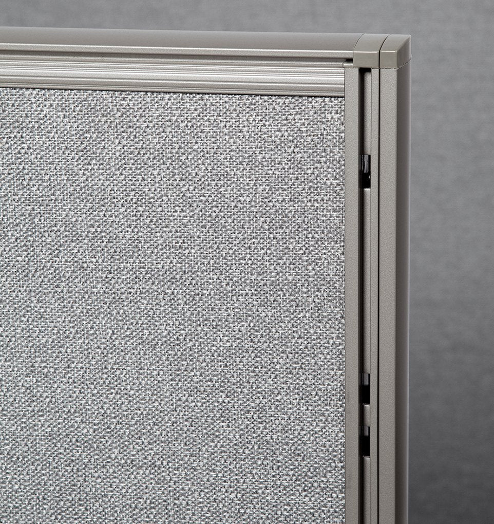 GOF Freestanding L Shaped Office Partition, Large Fabric Room Divider Panel, 30" D x 60" W x 48" H