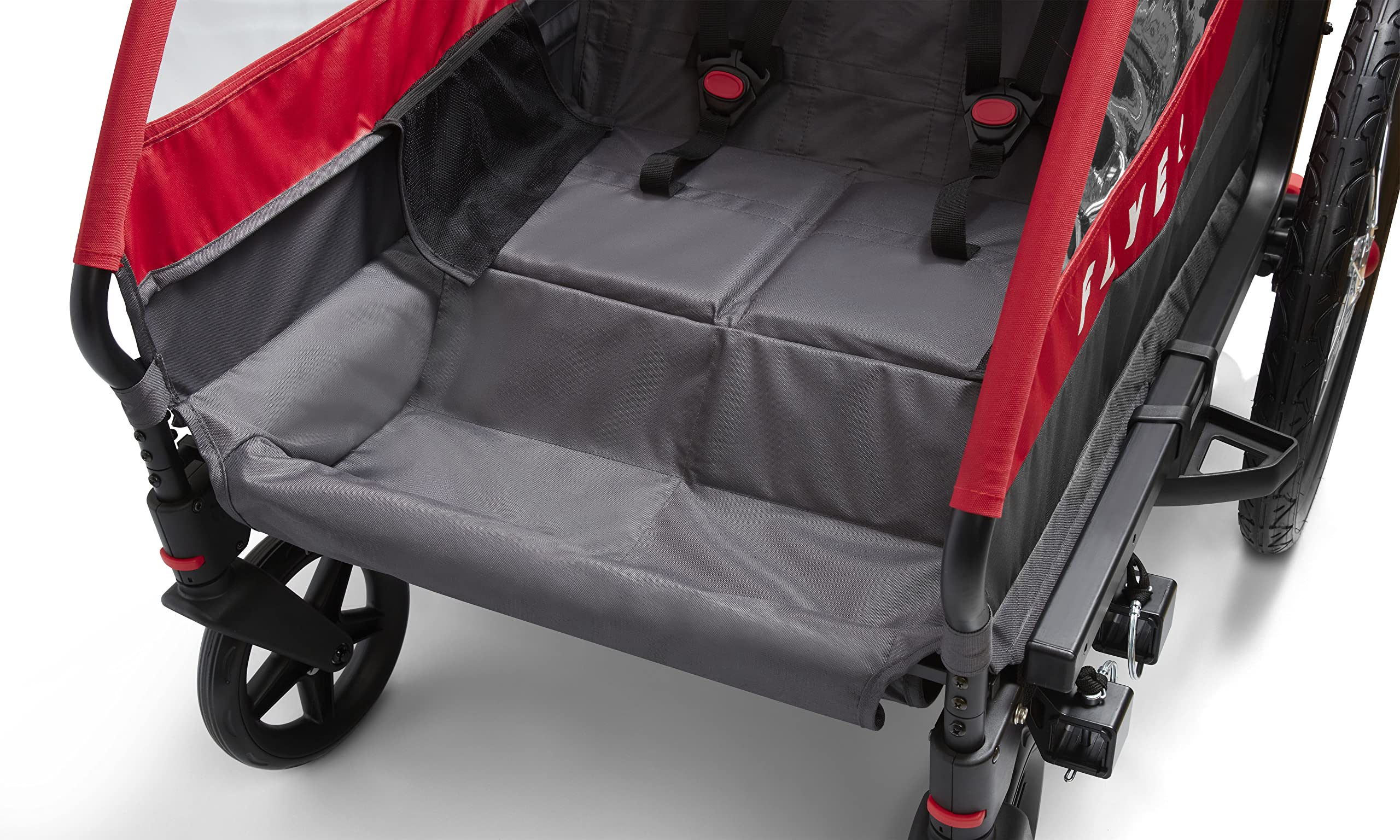 Flyer(TM) Duoflex 2 in 1 Bike Trailer and Double Stroller for Toddlers, 1+ Years