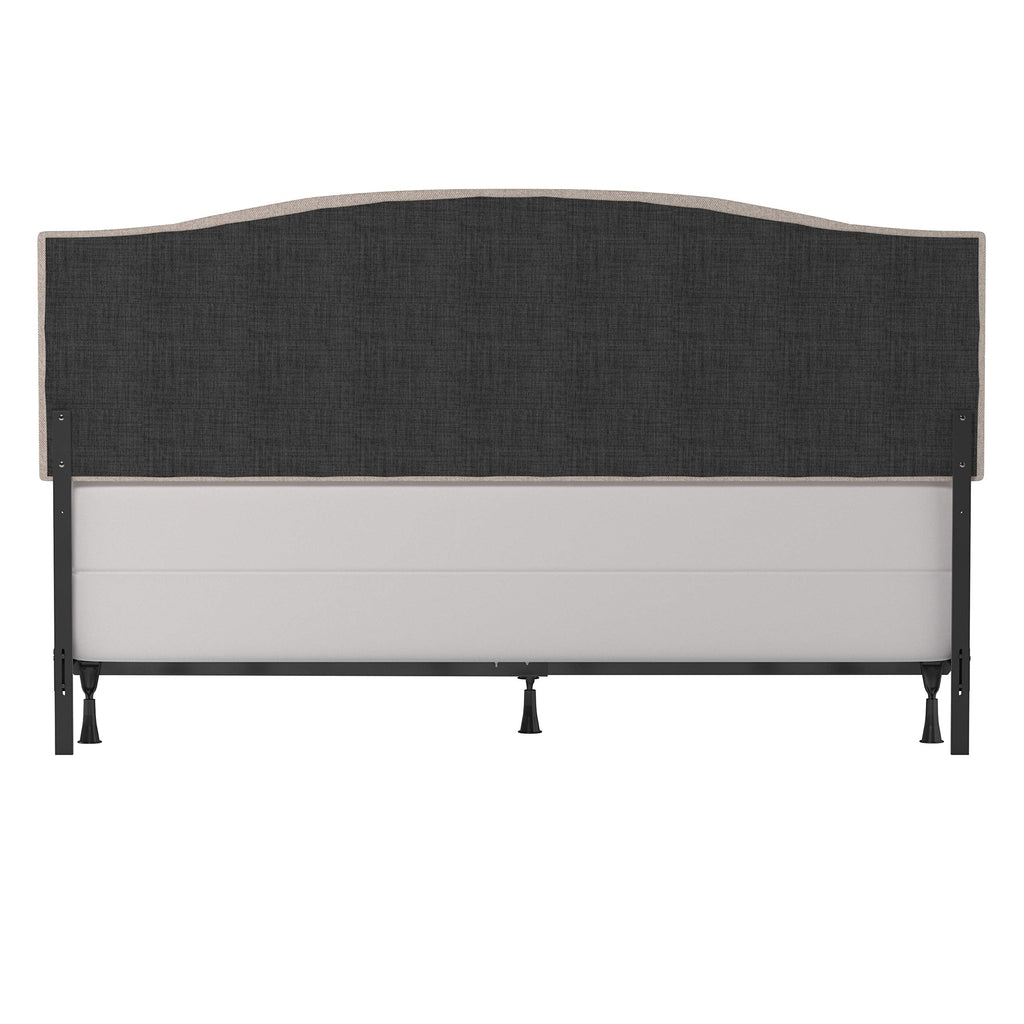 Hillsdale Provence Upholstered King/Cal King Size Headboard with Frame, Light Beige, 2694HKRL