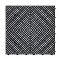 Swisstrax Ribtrax Smooth PRO Interlocking Garage Floor Tiles, 15.75 x 15.75-Inch, Jet Black, 24 Piece Set
