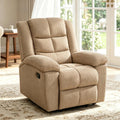 Trygoal Manual Recliner Chair, Nursery Rocking Chair, Lazy Boy Recliner Chair for Adults, Gaming Recliner wih Overstuffed Arms, Suitable for Home Theater, Living Room, Bedroom, Beige