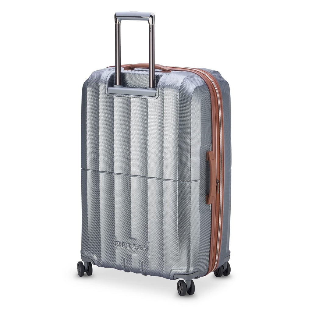DELSEY PARIS St. Tropez Hardside Expandable Luggage with Spinner Wheels, Graphite, Checked-Medium 24 Inch