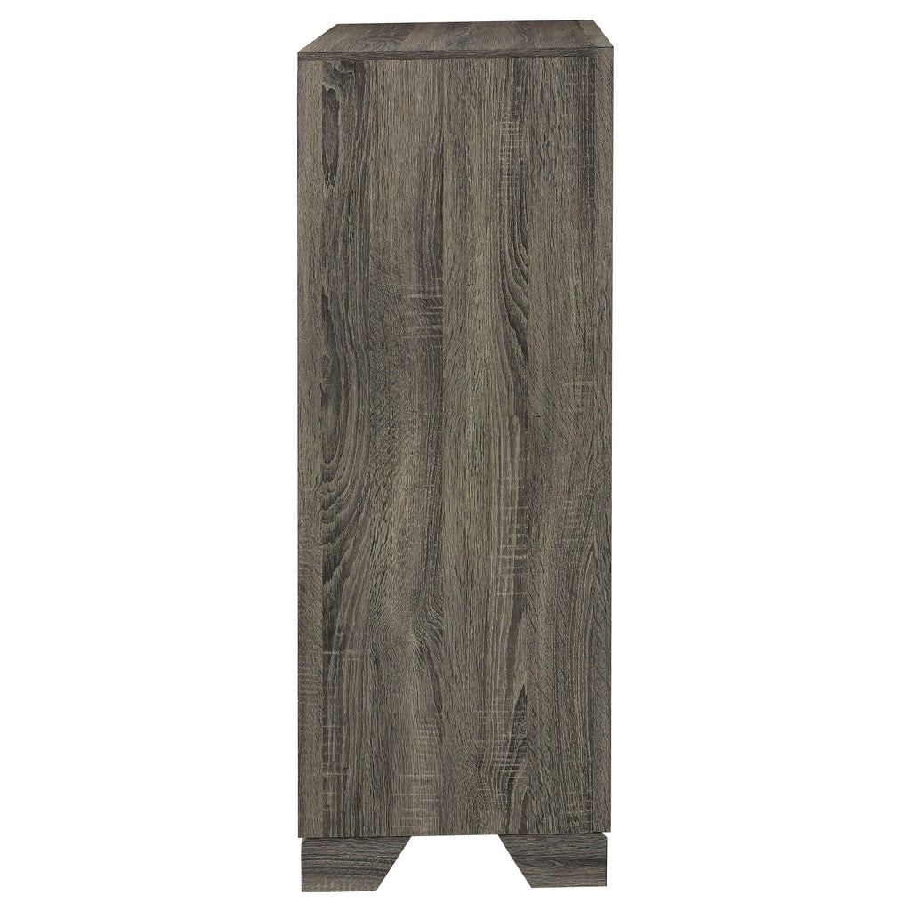 Coaster Home Furnishings - Wright - Wood - 4-Drawer Chest with Bar Handles, Mitered Trim and Laminate Surfaces - Transitional - Bedroom - Brown Oak - 223345