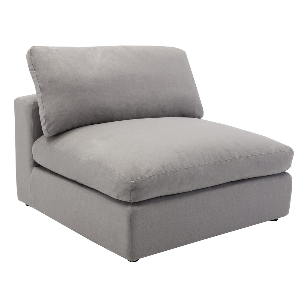 Roundhill Furniture Rivas Contemporary Feather Fill 4-Piece Modular Sectional Sofa, Graphite