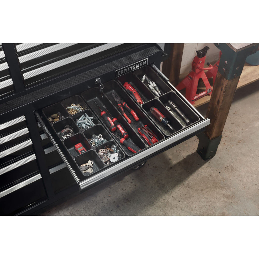 CRAFTSMAN S2000 52" Tool Chest, 10-Drawer Rolling Tool Storage Cabinet with Tray and Holder, Black (CMST352102BK)