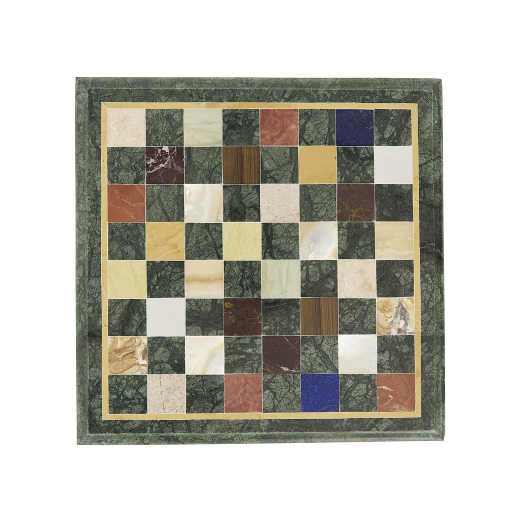 Queenza Green Marble Chess Sets for Adults Unique - 12 Inch Inlaid with Gemstones Handmade Chess Board Game with Alabaster Marble Chess Pieces Set of 32 - Tournament Chess Set with Storage