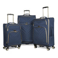 Kenneth Cole REACTION Chelsea Chevron Quilted Luggage, Navy, 3-Piece Set (20"/24"/28")