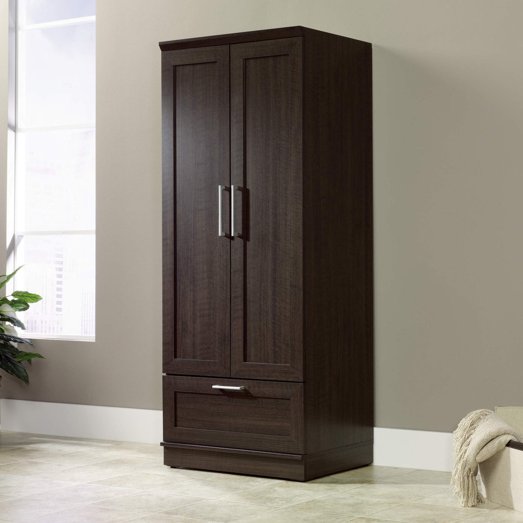 Sauder HomePlus Wardrobe/Pantry cabinets, L: 28.98" x W: 20.95" x H: 71.18", Dakota Oak finish