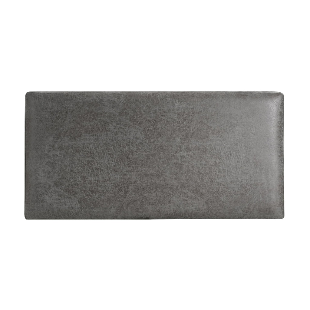 Christopher Knight Home Kaisa Rectangle Storage Ottoman, Wooden Frame Ottoman Bench with Large Seat for Living Room/Entryway, Comfy Seating Experience with Dense Foam Padding, Dark Grey