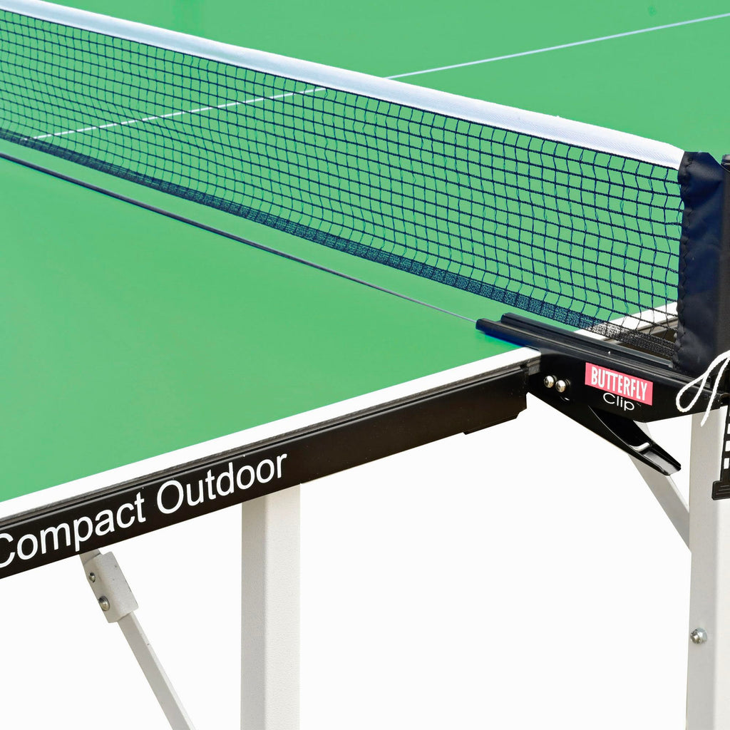 Butterfly Compact Outdoor Ping Pong Table - Thick Outdoor Table Tennis Table - All-Weather Removable Ping Pong Net Included - Ships Assembled - Folds and Rolls for Easy Transport