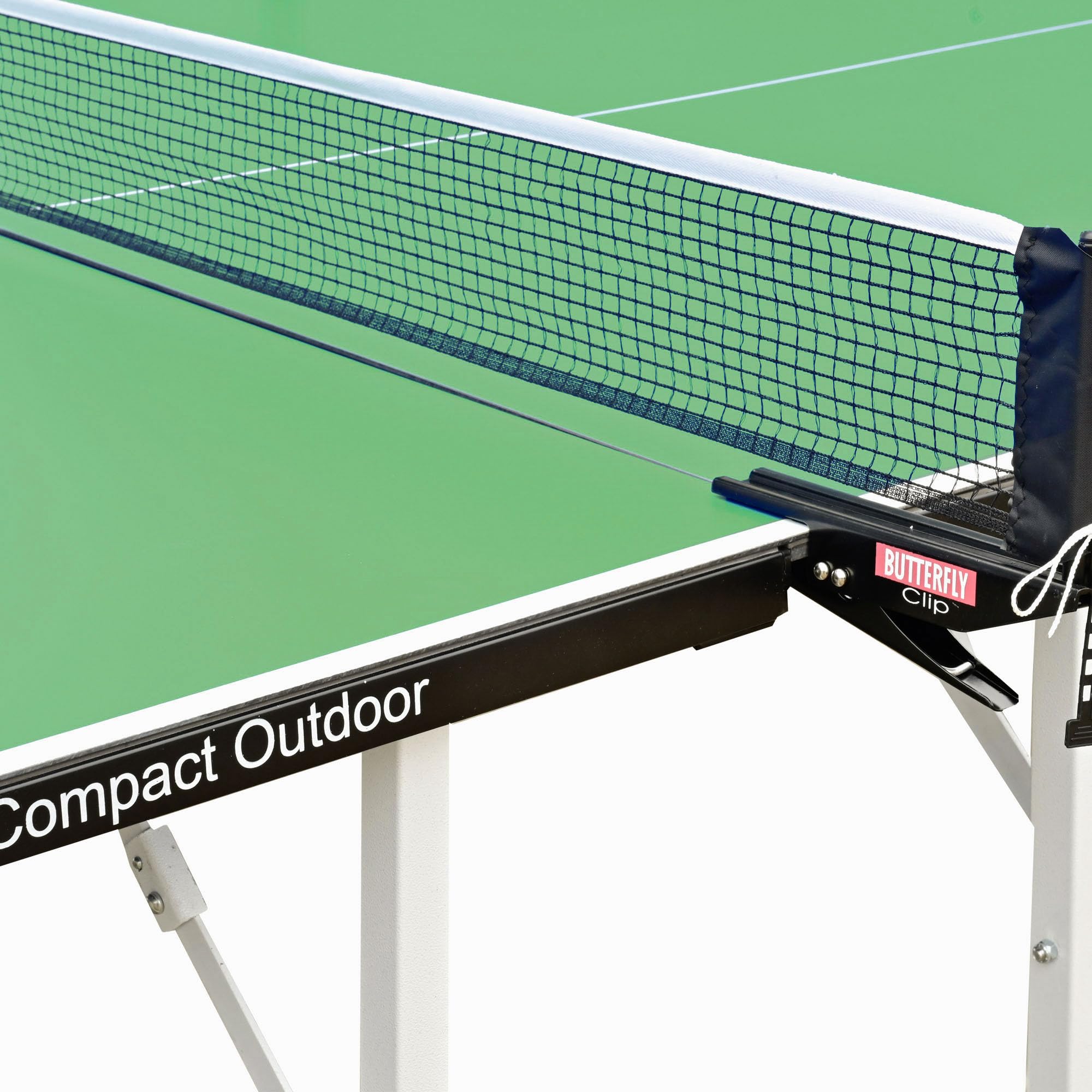 Butterfly Compact Outdoor Ping Pong Table - Thick Outdoor Table Tennis Table - All-Weather Removable Ping Pong Net Included - Ships Assembled - Folds and Rolls for Easy Transport