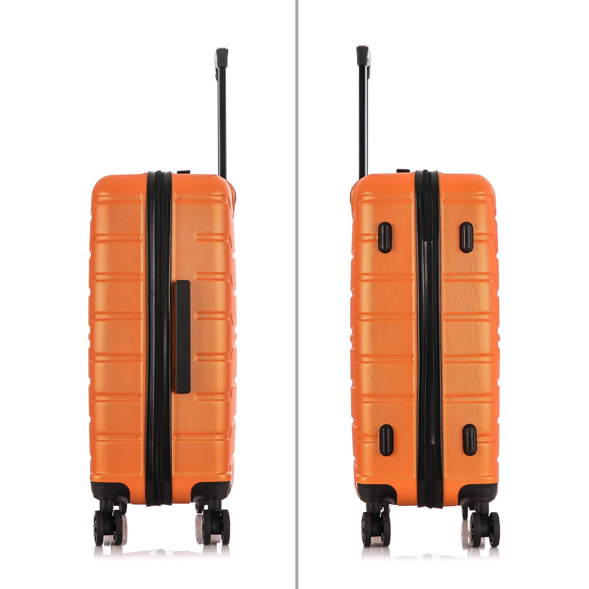 InUSA TREND Luggage with Spinner Wheels | Durable Lightweight Hardshell Suitcase,Travel sets with Handle and Trolley | (20in, 24in, 28in) 3 Piece Set | Orange