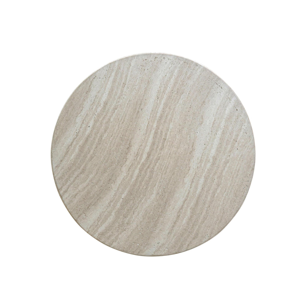 Tov Furniture Charra Faux Travertine Indoor/Outdoor Side Table