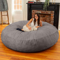 Jaxx 6 Foot Cocoon - 2-in-1 Convertible Bean Bag Bed & Large Bean Bag Chair for Adults, Charcoal