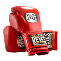 CLETO REYES Training Gloves with Leather Strap & Attached Thumb and Hook & Loop Closure, 14oz, Classic Red