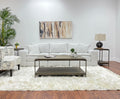 Roundhill Furniture Corbeta 3-Piece Metal Frame Wood Living Room Coffee Table and 2 Chairside Tables Set, Aged Graphite