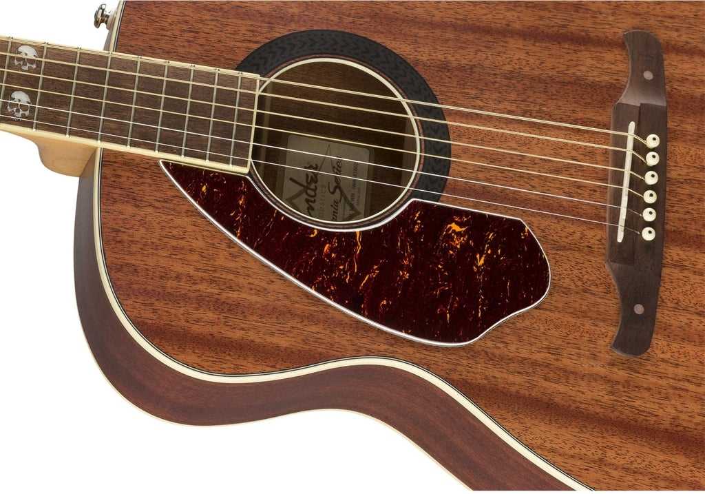 Fender Tim Armstrong Hellcat Concert Acoustic-Electric Guitar - Left-Handed Natural Bundle with Strings, Strap, Picks, and Austin Bazaar Instructional DVD