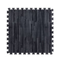 IncStores Premium Soft Wood Print Foam Flooring Tiles | Interlocking Foam Tiles for Home, Gym, Training and Yoga | 5/8" - Black, 144 Square Feet