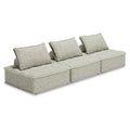 Signature Design by Ashley Bales Casual L-Shaped Modular Tufted 3-Piece Modular Seating with Non-Slip Decking, Beige