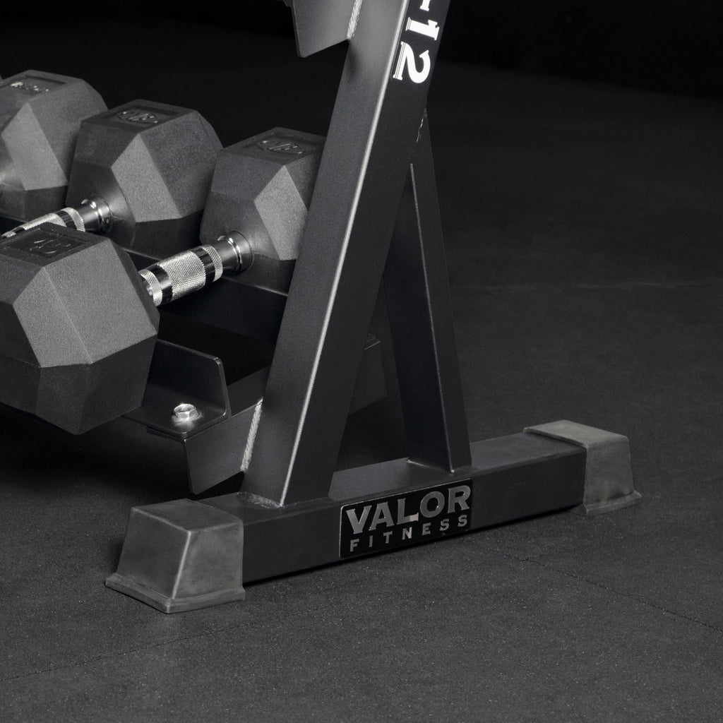 Valor Fitness 3-Tier Dumbbell Rack - Adjustable Weight Organizer Rack for Home Gym Dumbbell Storage Sports Equipment Organizer