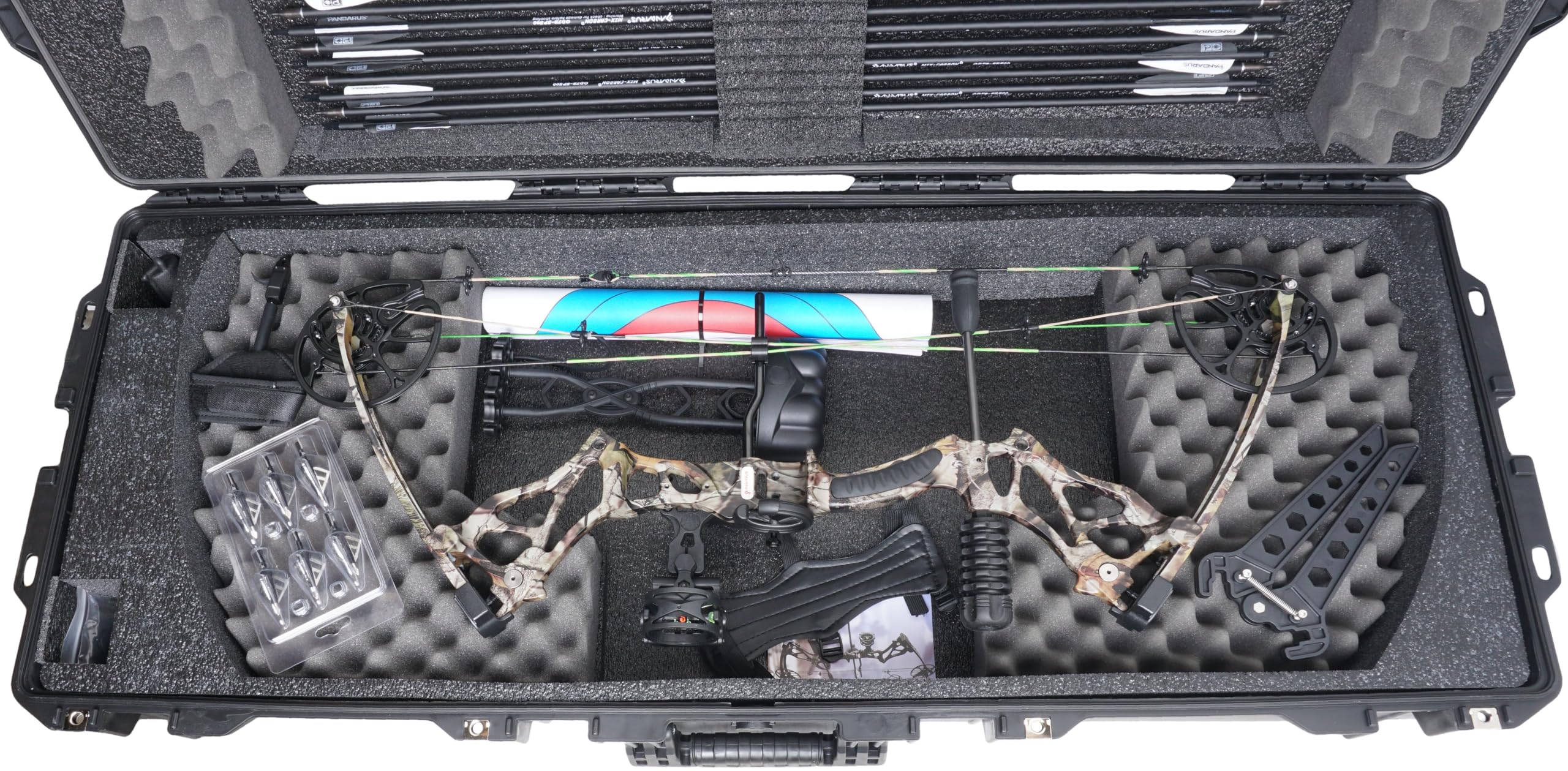 Case Club Parallel Limb Compound Bow Case Gen2. Pre-Cut, Wheeled, Waterproof, Lockable.