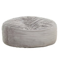 Traditional 72 in. Oversized Velour Memory Foam Bean Bag, Living Room Round Lounger Sofa Chair, Light Gray