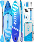 SLOOSH Inflatable Stand Up Paddle Board, 11'6" Inflatable Paddle Boards with Premium Accessories, Non-Slip EVA Deck, Ultra-Light Carry Bag Pump, Rapids SUP for Youth & Adults, Arctic Drift