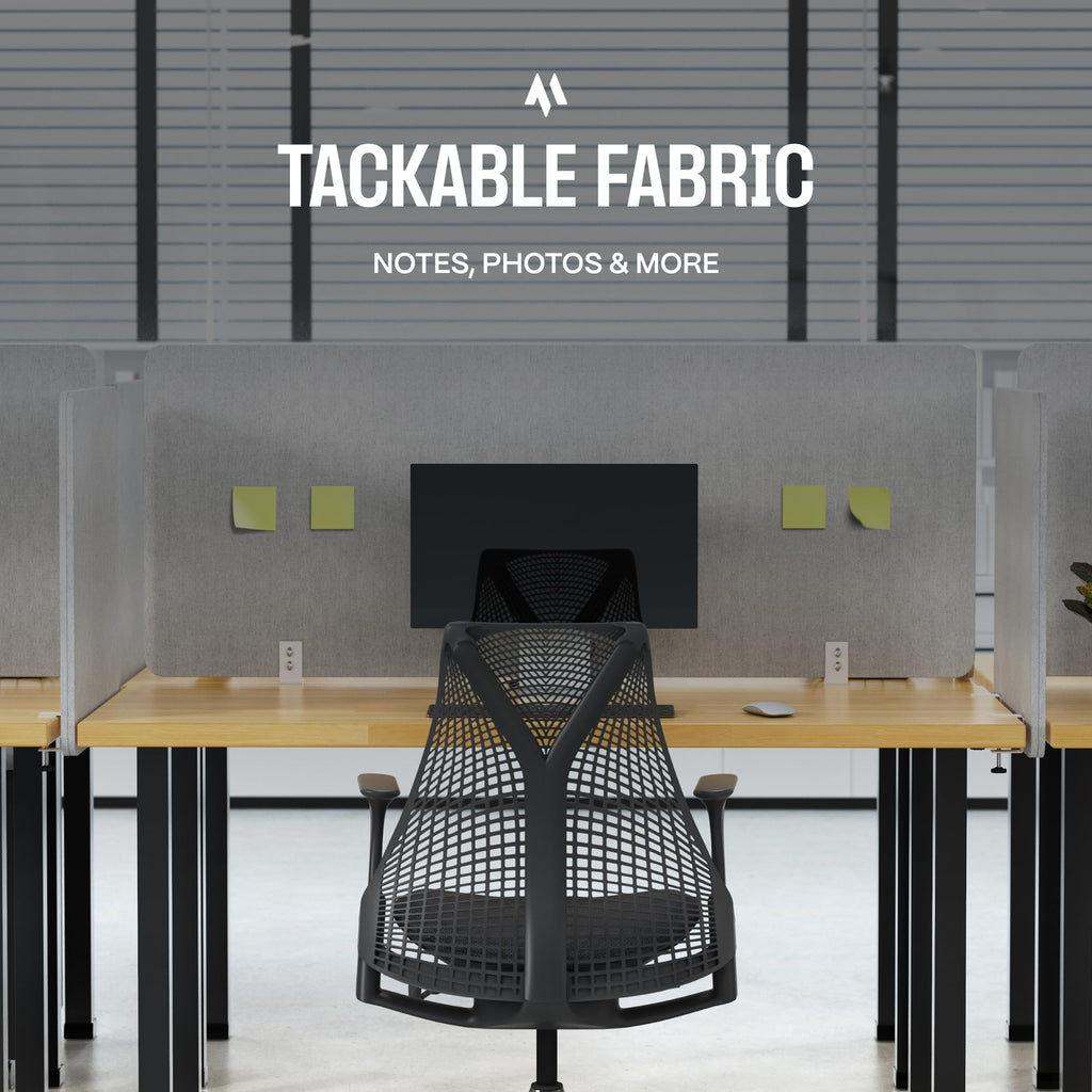Universal Desk Privacy Panel – Heavy-Duty Desk Divider & Office Partition - Privacy Screen for Workspaces & Cubicles (2-Pack, 60" x 24")