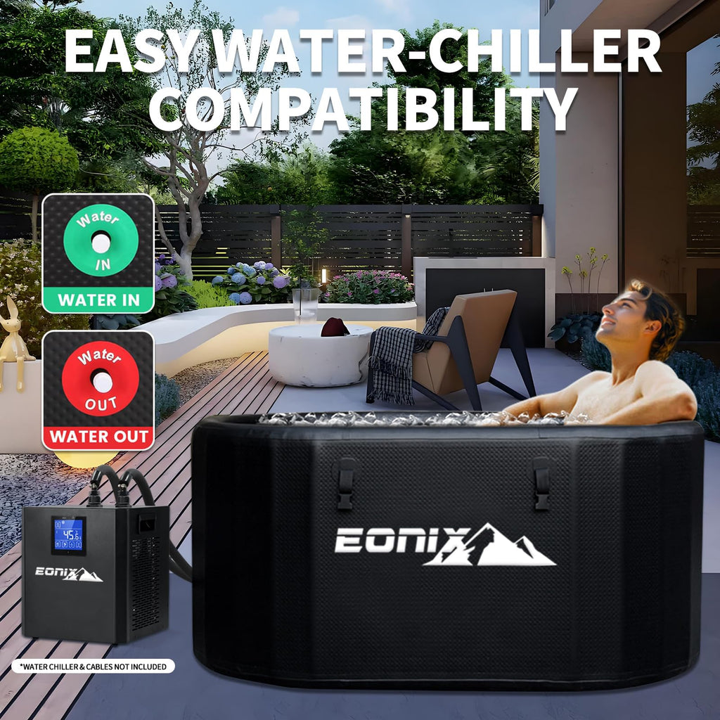 216 Inflatable Cold Plunge Tub with Insulated Lid,Ice Bath Tub for Athletes, Compatible with ice bath chiller Portable for Outdoor & Indoor Recovery