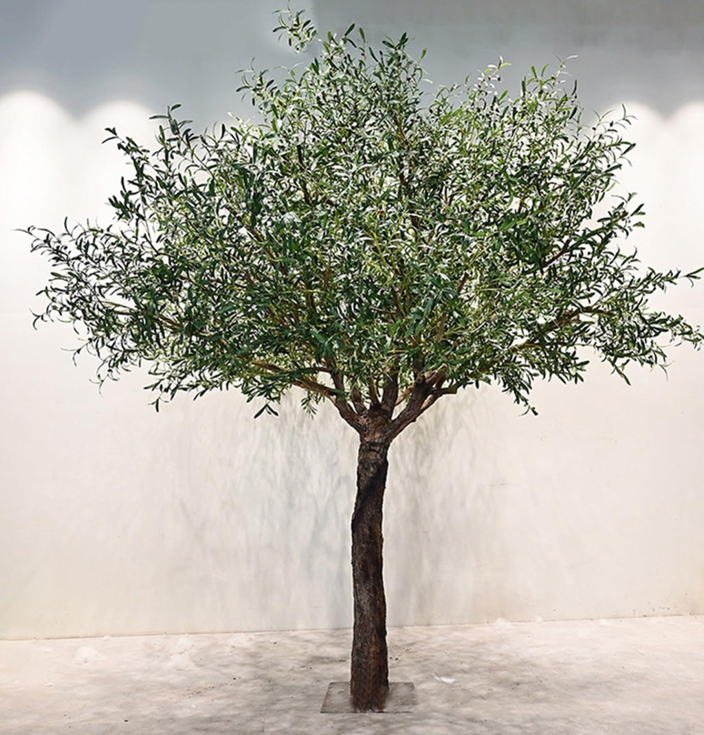 Faux Olive Tree with with Natural Trunk & Lifelike Fruits, Olive Trees Artificial Indoor, for Home Office Living Room Bedroom Holiday Decor(5FT)